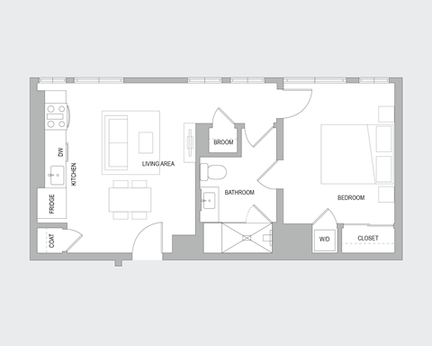 1BR D Floorplan