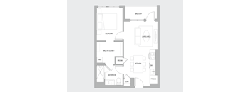 1BR F Floorplan
