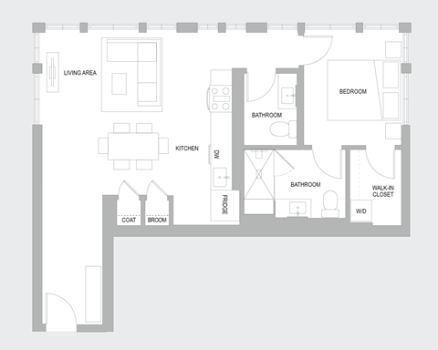 1BR O Floorplan