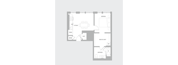 1 BR P Floorplan
