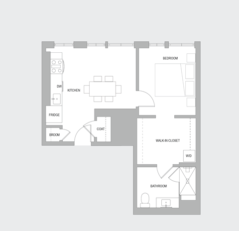 1 BR P Floorplan