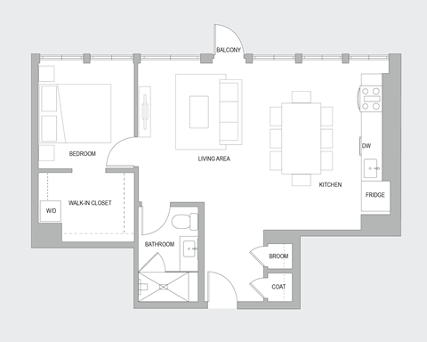 1BR S Floorplan