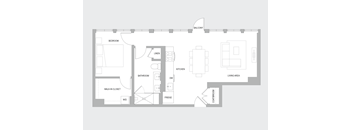 1BR U Floorplan