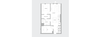 1BR V Floorplan