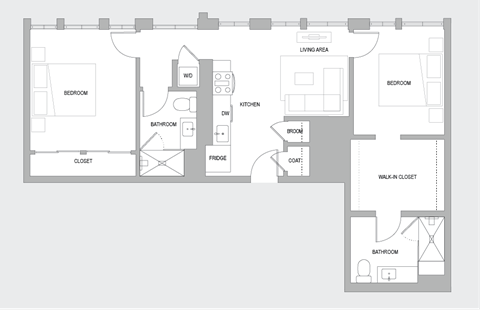 2BR AK Floorplan
