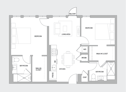 2BR G Floorplan
