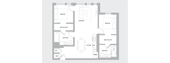 2BR J Floorplan