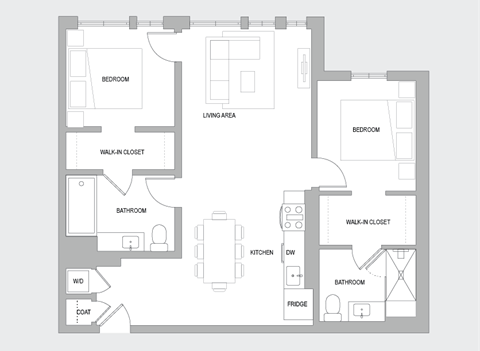 2BR J Floorplan
