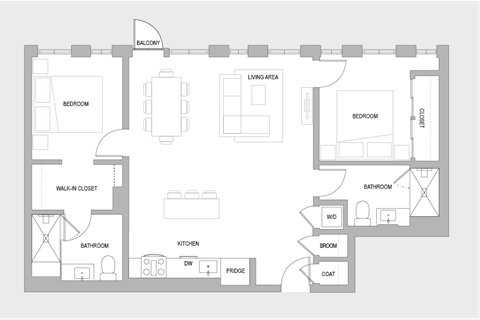 2BR O Floorplan