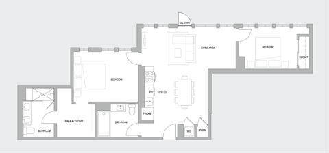 2BR S Floorplan