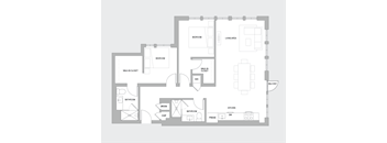 2BR V Floorplan