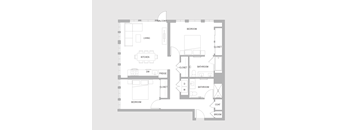 2BR Y Floorplan
