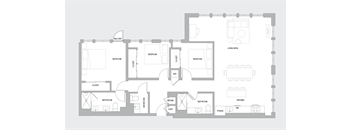3 BR B Floorplan