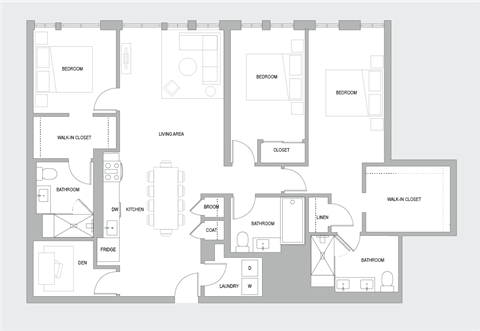 3BR M Floorplan