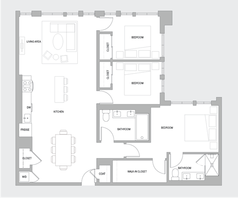 3BR R Floorplan
