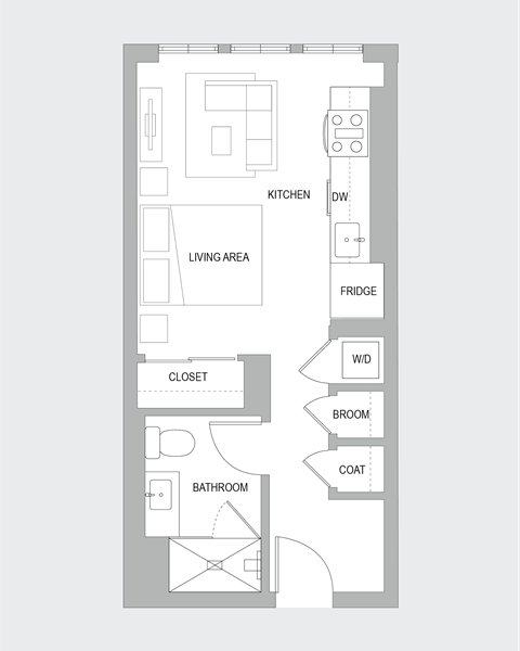 Studio B Floorplan