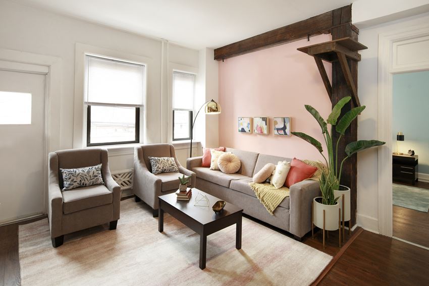 4 Bedroom F202 Living Room 4 Bedroom Living Room at Hamilton Court