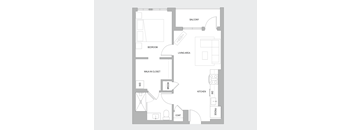 1BR F Floorplan