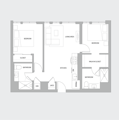 2BR A Floorplan