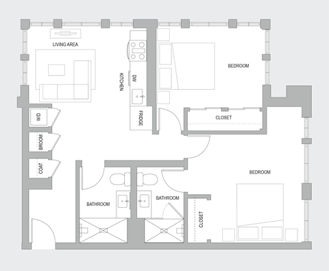 2BR C Floorplan
