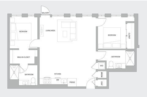 2BR O Floorplan