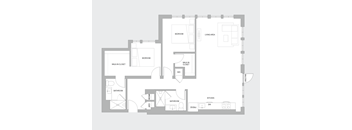 2BR V Floorplan