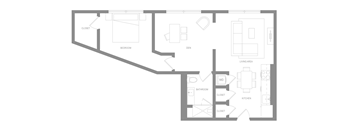 Penthouse A 1 BR with Den