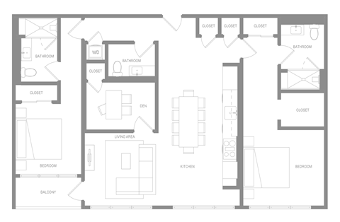 2 Bedroom Penthouse Den A Floor Plan