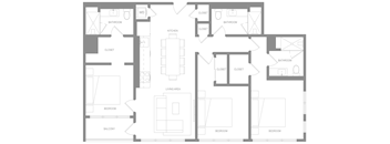 PHA 3 BR Floor Plan