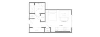 Studio E Floor Plan