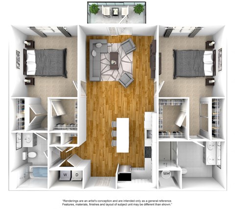 C01 Floor Plan at The Quarter House, Jackson
