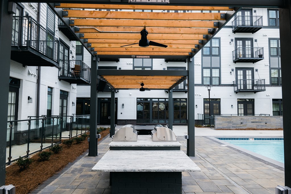 Lounge Swimming Pool With Cabana at The Quarter House, Jackson, 39216