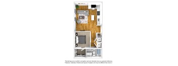 S03 Floor Plan at The Quarter House, Jackson, MS, 39216