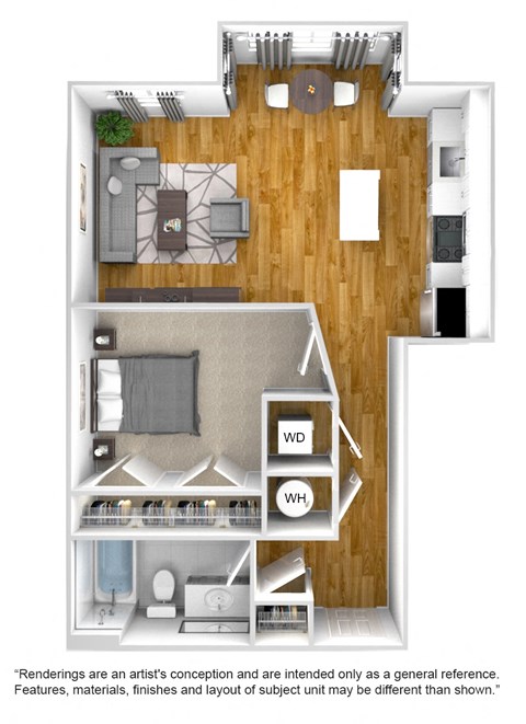 S04A Floor Plan at The Quarter House, Jackson, MS