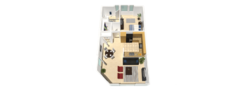 a floor plan of a 2100 sq ft apartment