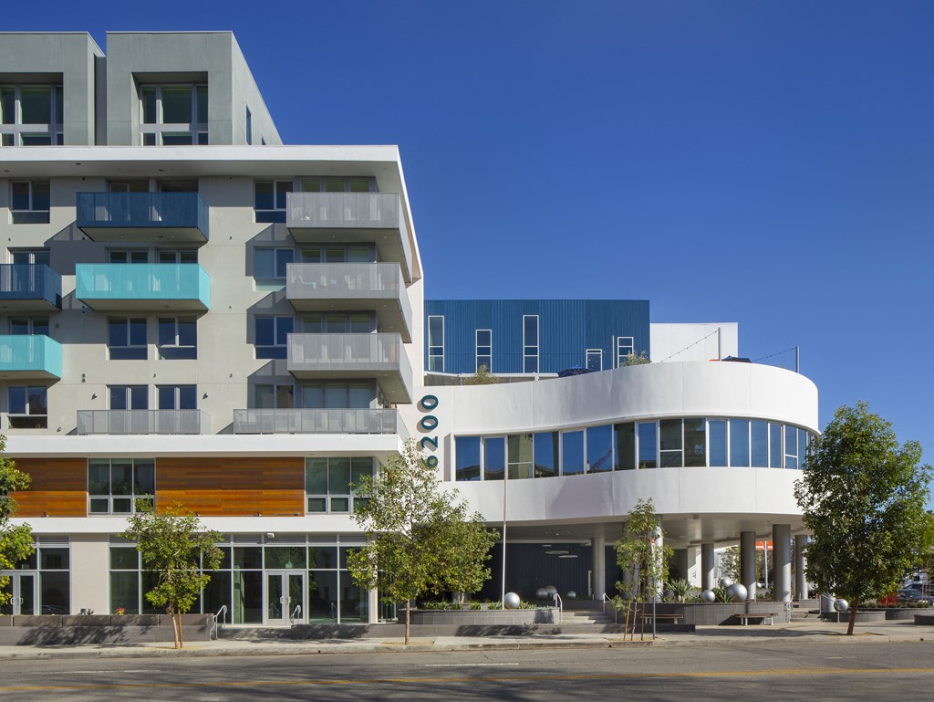 an image of a building with a blue sky in the background