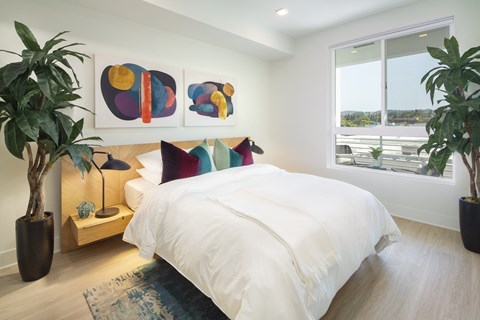 Bedroom with a view at The Q Topanga, Woodland Hills, CA, 91367