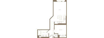 A01 Floor Plan at The Q Playa, California, 90045