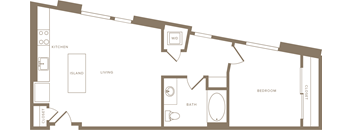 A03 Floor Plan at The Q Playa, California
