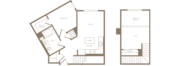 A6L Floor Plan at The Q Playa, Los Angeles