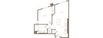 A7 Floor Plan at The Q Playa, Los Angeles