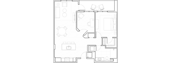 A+ Den Floor Plan at The Q Topanga, Woodland Hills, 91367