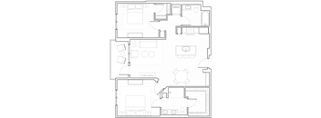 B1 Floor Plan at The Q Variel, Woodland Hills, CA, 91367