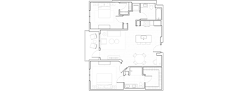 B1 Floor Plan at The Q Topanga, Woodland Hills, California