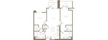 B13 Floor Plan at The Q Playa, California