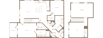 B14L Floor Plan at The Q Playa, Los Angeles, CA