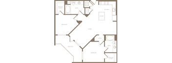 B16 Floor Plan at The Q Playa, California, 90045