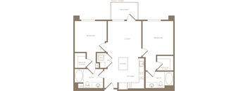 B4 Floor Plan at The Q Playa, California