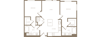 B5 Floor Plan at The Q Playa, California, 90045
