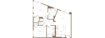 B8 Floor Plan at The Q Playa, Los Angeles, California